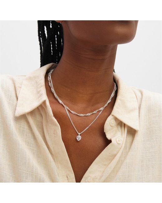 Inicio Metallic Sterling Plated Twist Necklace