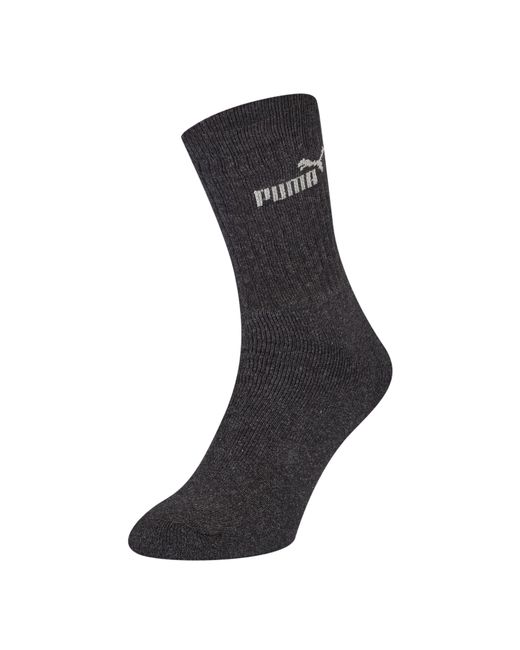 PUMA Black 3 Pack Crew Socks for men
