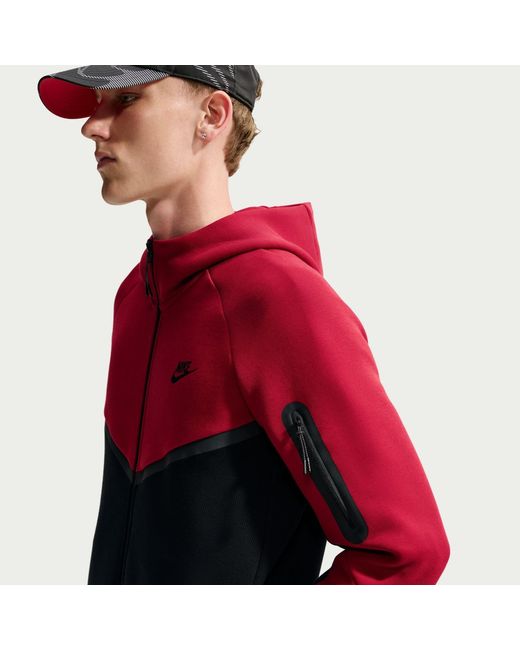 Nike Red Tech Fleece Hoodie for men