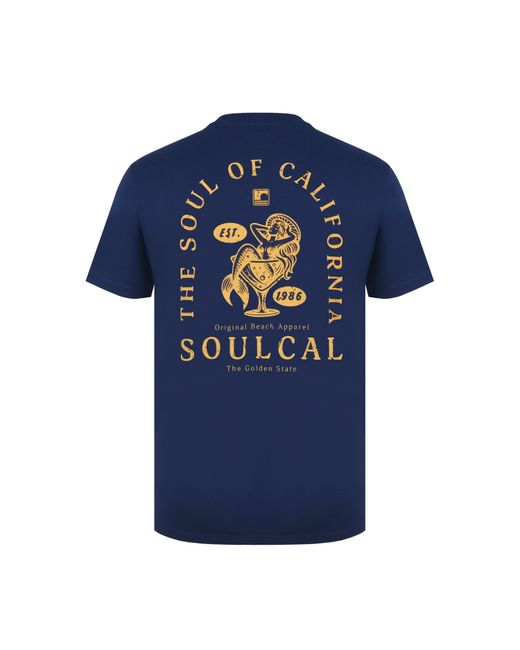 SoulCal & Co California Blue Graphic Print T-Shirt for men