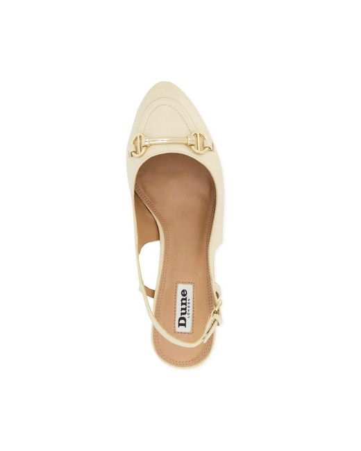 Dune Natural Cassie Heeled Sandals