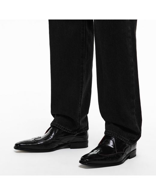 Jeffery West Black Slim Fit Chukka Boots for men