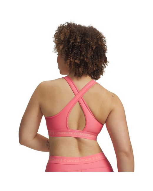 Under Armour Pink Standard Mid Keyhole Sports Bra
