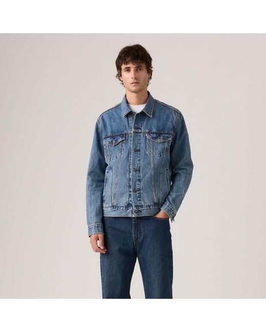 Levi's Blue Trucker Cotton Long Sleeve Denim Jacket for men
