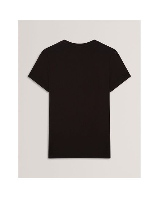 Ted Baker Black Plain Slim Fit T-Shirt