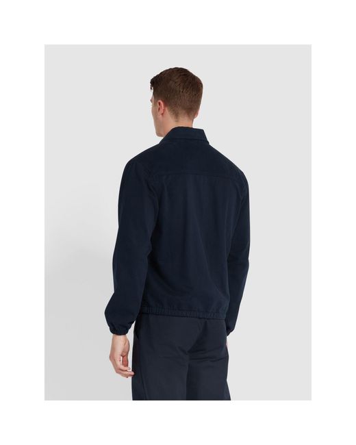 Farah Blue Cane Blouson Lightweight Overshirt for men