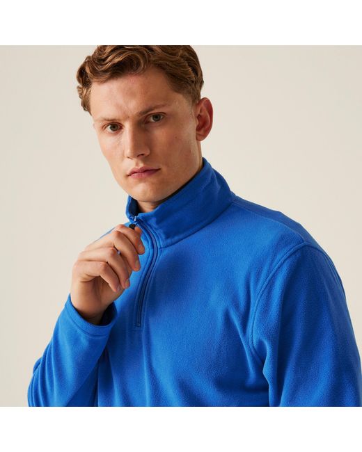 Regatta Blue Micro Lightweight Half Zip Fleece for men