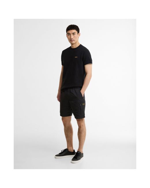 Barbour Black Inline Shorts for men