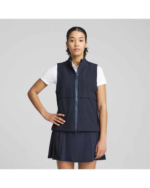 PUMA Blue Ripguard Vest Performance Golf Jacket