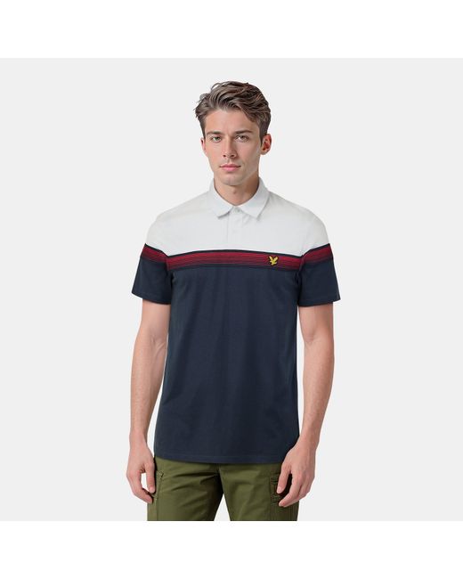 Lyle & Scott Blue Short-Sleeve Polo Shirt for men