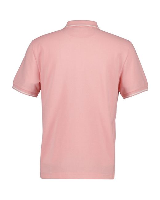 Gant Pink Tipped Pique Polo Shirt for men