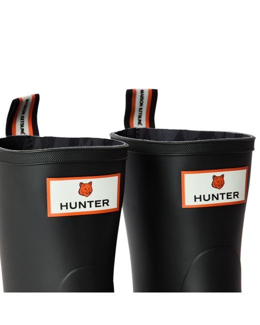 Maison Kitsuné Black X Hunter Dp Short Wellingtons