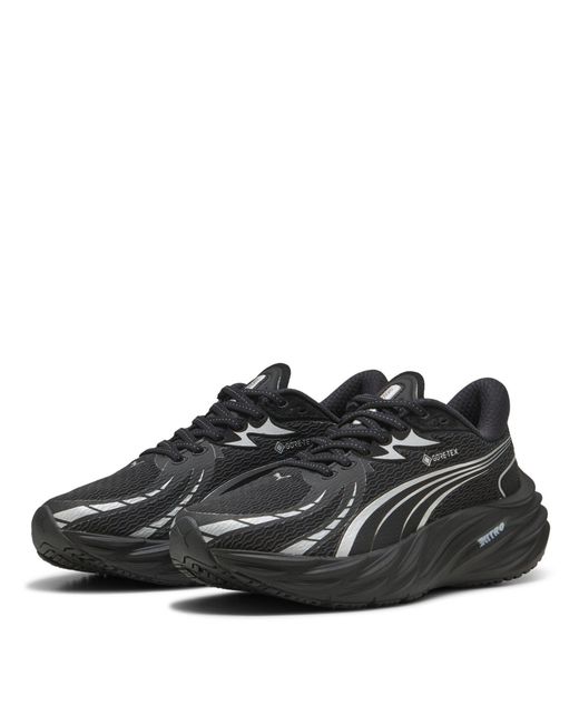 PUMA Black Velocity Nitroâ 4 Gore-Texâ Waterproof Road Running Shoes