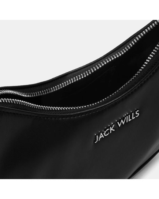 Jack Wills Black Structured Shoulder Ladies Bag
