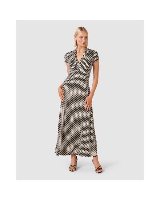 Forever New Multicolor Lorinda Cap Sleeve Dress