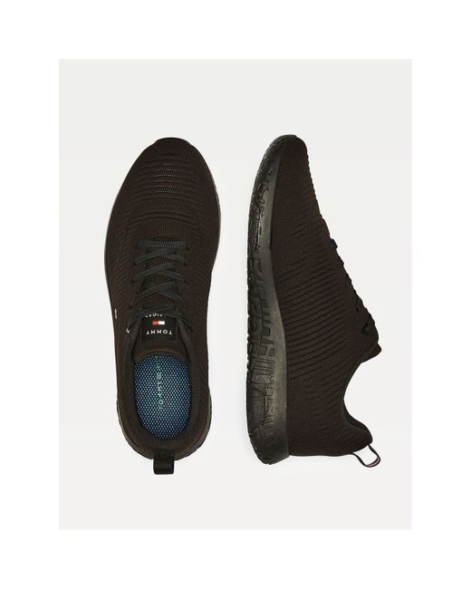 Tommy Hilfiger Black Tevo Run Trainers for men