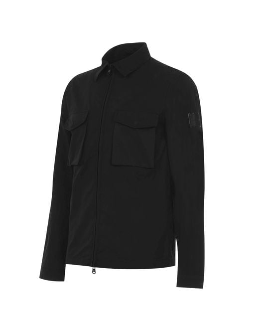Calvin Klein Black Lifestyle Cotton Long Sleeve Overshirt for men