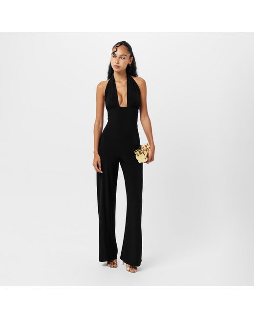 Norma Kamali Black Fitted Straight Leg Stretch Zip Jumpsuit