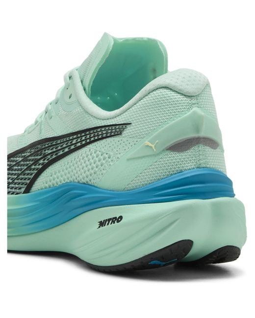 PUMA Green Deviate Nitro 3 Running Shoes for men