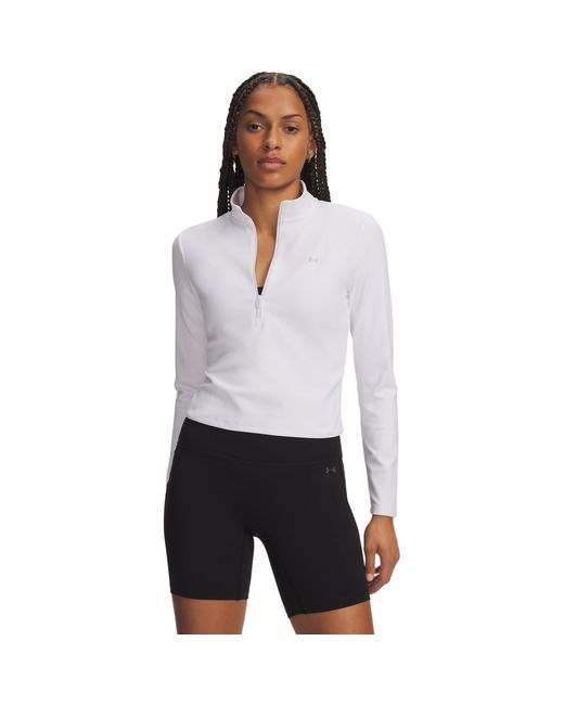 Under Armour White Motion 1/2 Zip Performance Tracksuit Top