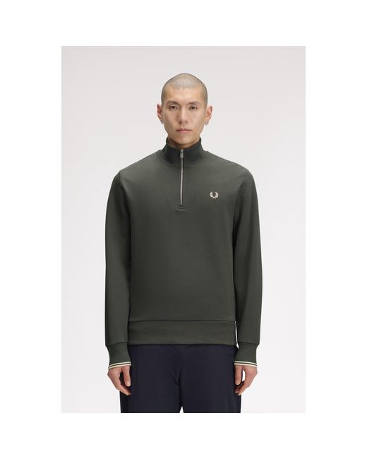 Fred Perry Green Fredperry Half Zip Top for men