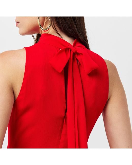 Ted Baker Red Neck Tie Midi Dress