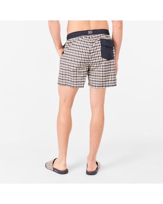 Aquascutum Blue Beach Iconic Club Swim Shorts for men