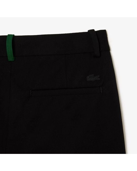 Lacoste Black Fit Stretch Cotton Chinos
