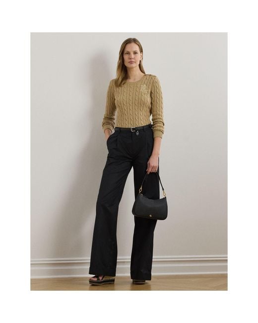Ralph Lauren White Cable-Knit Jumper