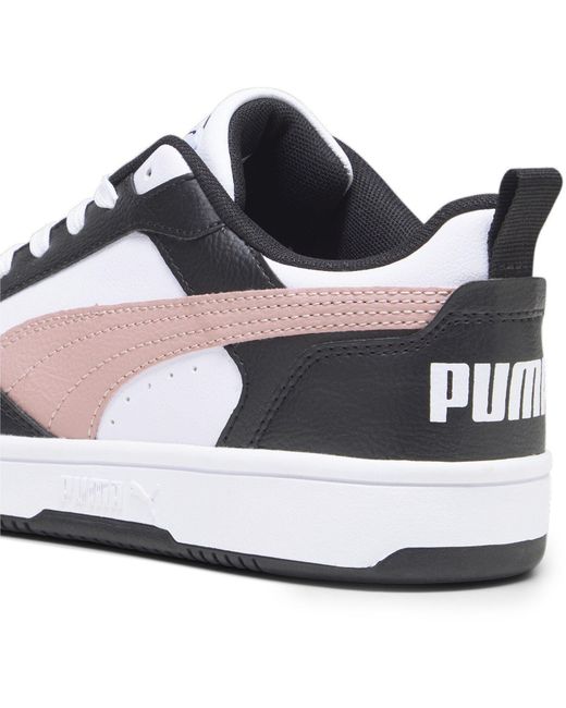 PUMA White Rebound Low-Top Trainers