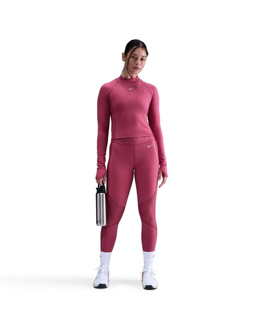 Nike Pink Long Sleeve Performance Gym Top