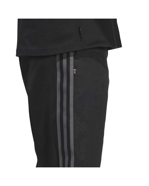 Adidas Originals Gray Clot Lny Allover Print Tracksuit Bottoms for men