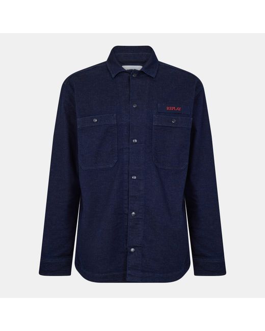 Replay Blue Service Overshirt for men