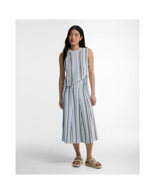 Barbour Blue Midi Skirt