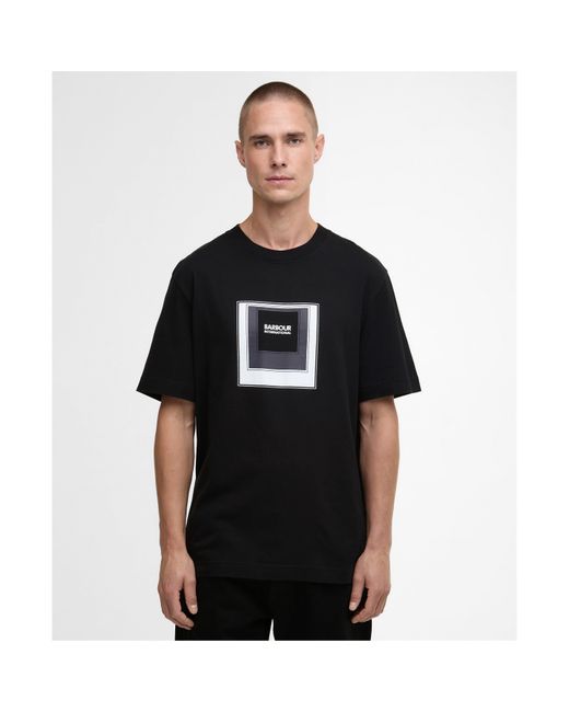 Barbour Black Captive Graphic T-Shirt for men
