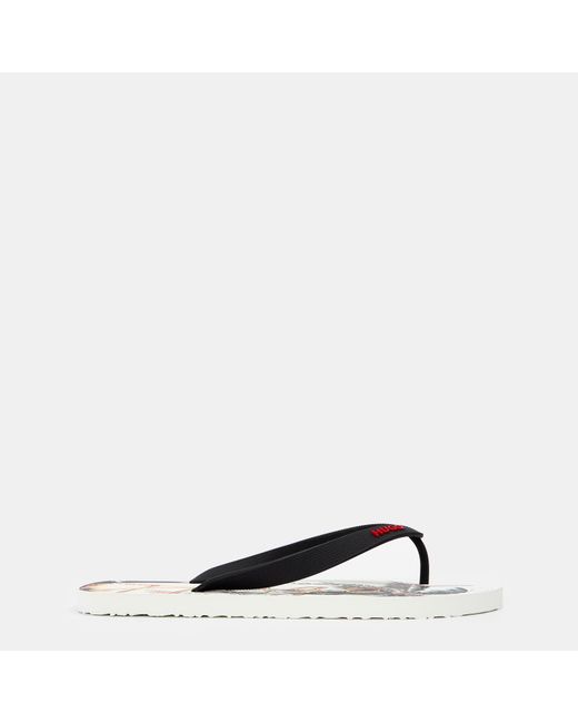 HUGO Multicolor Arvel Thng Plm Flip Flops for men