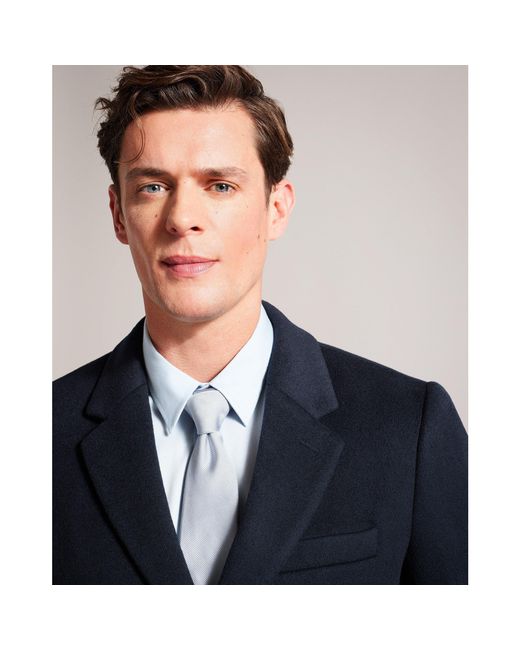 Ted Baker Blue City Overcoat for men