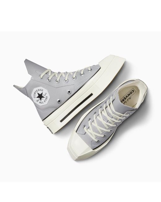 Converse White Adults Chuck 70 De Luxe Squared Canvas High-Top Trainers