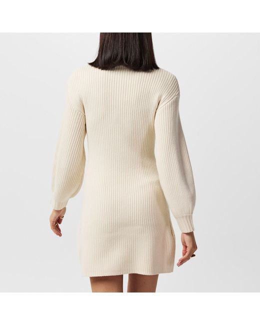 French Connection Natural Myla Knitted Jumper Dress