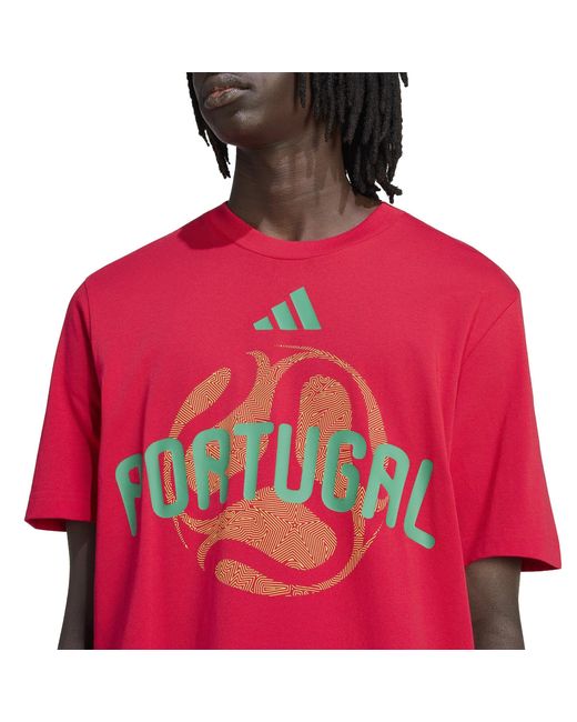 Adidas Red Portugal T-Shirt for men