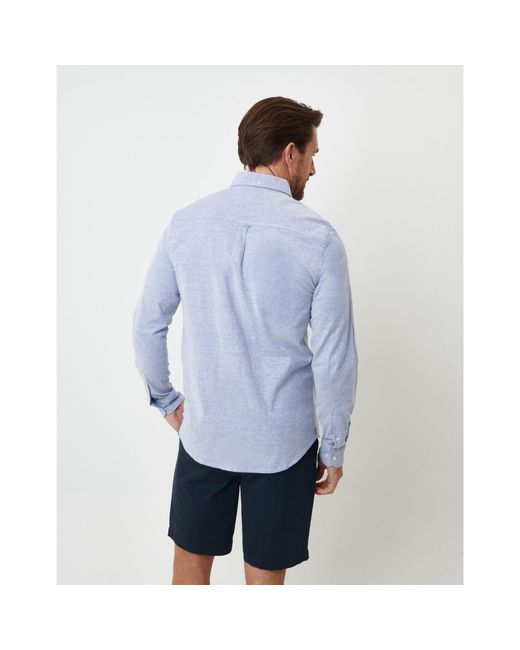 Saltwell Blue Long-Sleeve Oxford Shirt for men