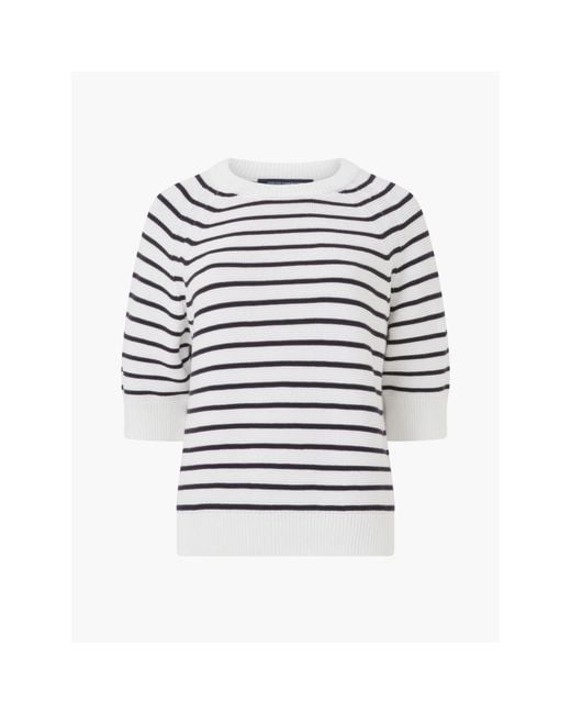 French Connection White Fc Lily Moz Ss Knit Ld64