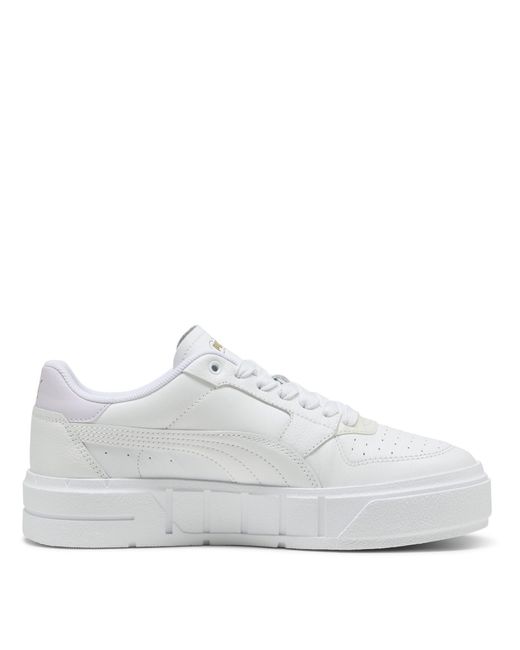PUMA White Cali Leather Court Trainers