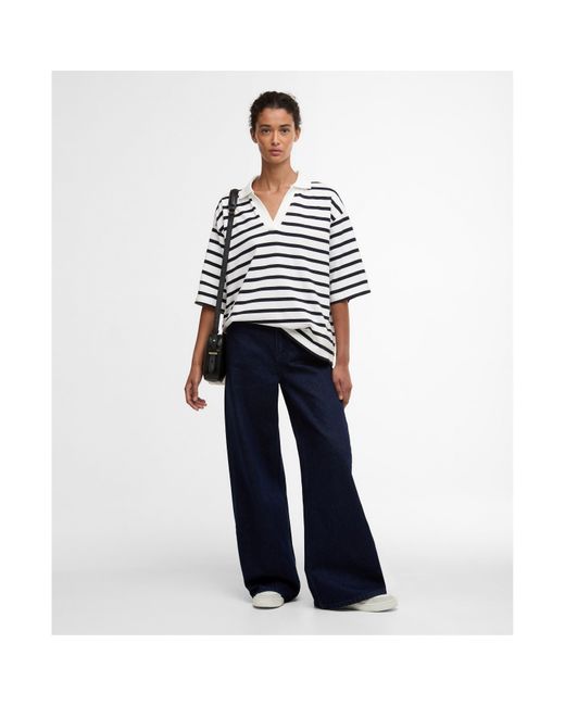 Barbour Blue Inez Striped T-Shirts