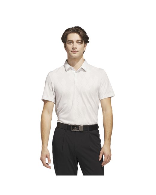 Adidas White Ultimate Short Sleeve Performance Polo Shirt for men