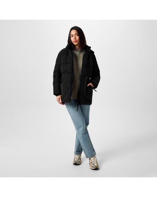 Jack Wills Blue Jw Belted Tie Padded Short Puffer Jacket