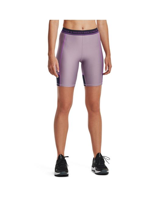 Under Armour Purple Ua Pjt Rck Bike Short Gym