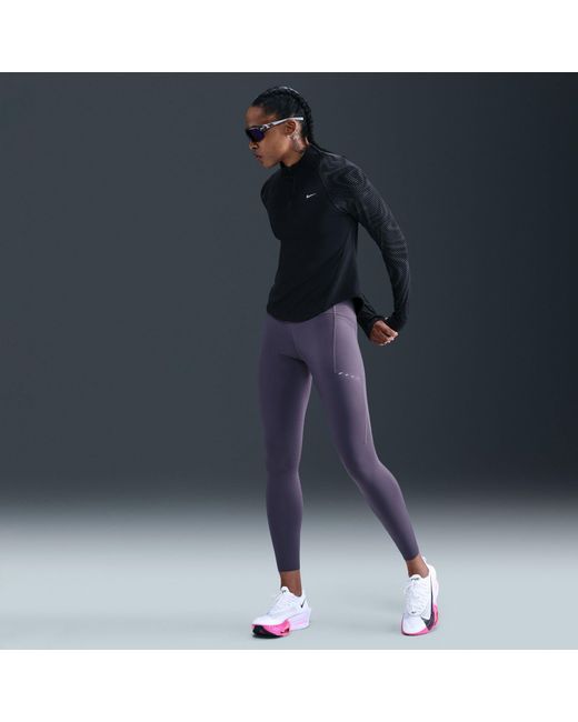 Nike Black T Flash Long Sleeve Running T-Shirt