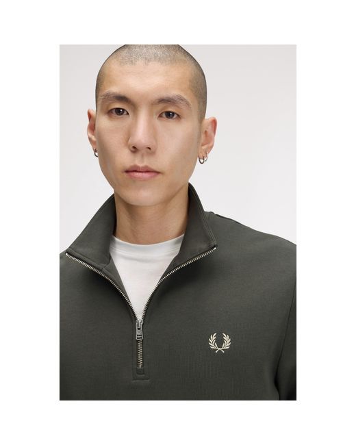Fred Perry Green Fredperry Half Zip Top for men