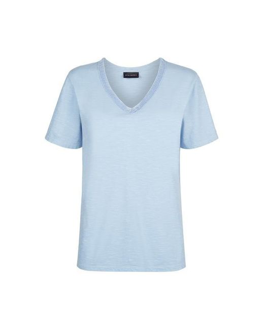James Lakeland Blue Sequin Trim T-shirt